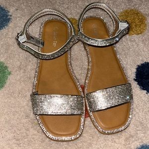 Girls Rhinestone Sandals Size 4